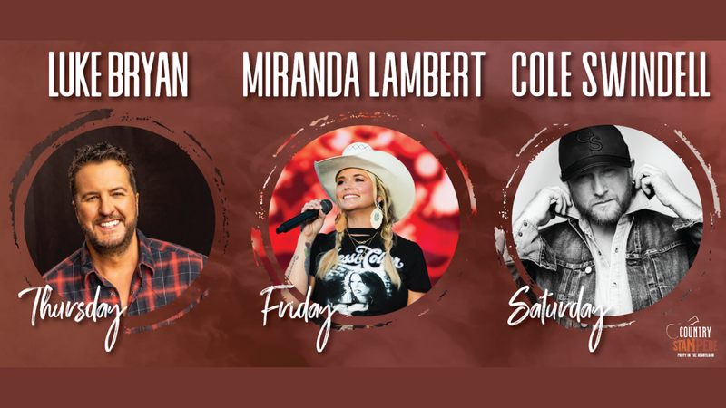 Country Stampede: Luke Bryan, Miranda Lambert &amp; Cole Swindell &#8211; 3 Day Pass